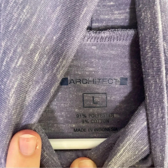 Architect Women’s Long Sleeve Blue Turtleneck Shirt Size Large - Picture 4 of 6